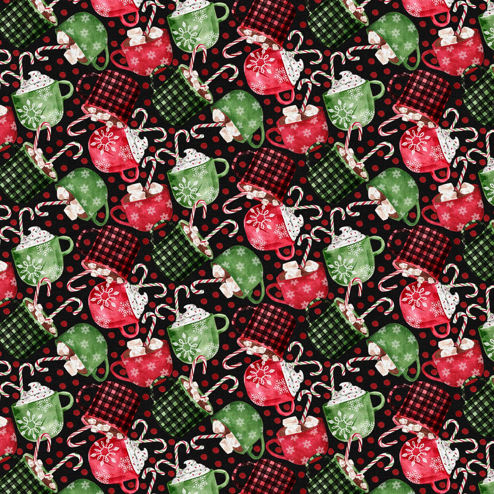 Fabric Editions Cups of Cocoa Cotton Fabric